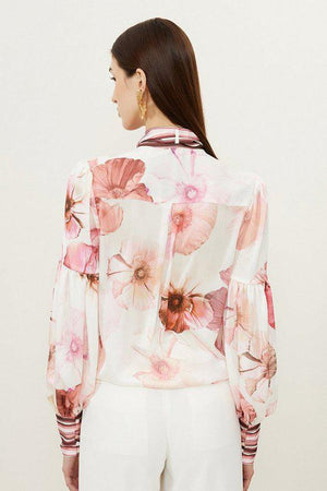 Karen Millen UK SALE Floral Printed Woven Top