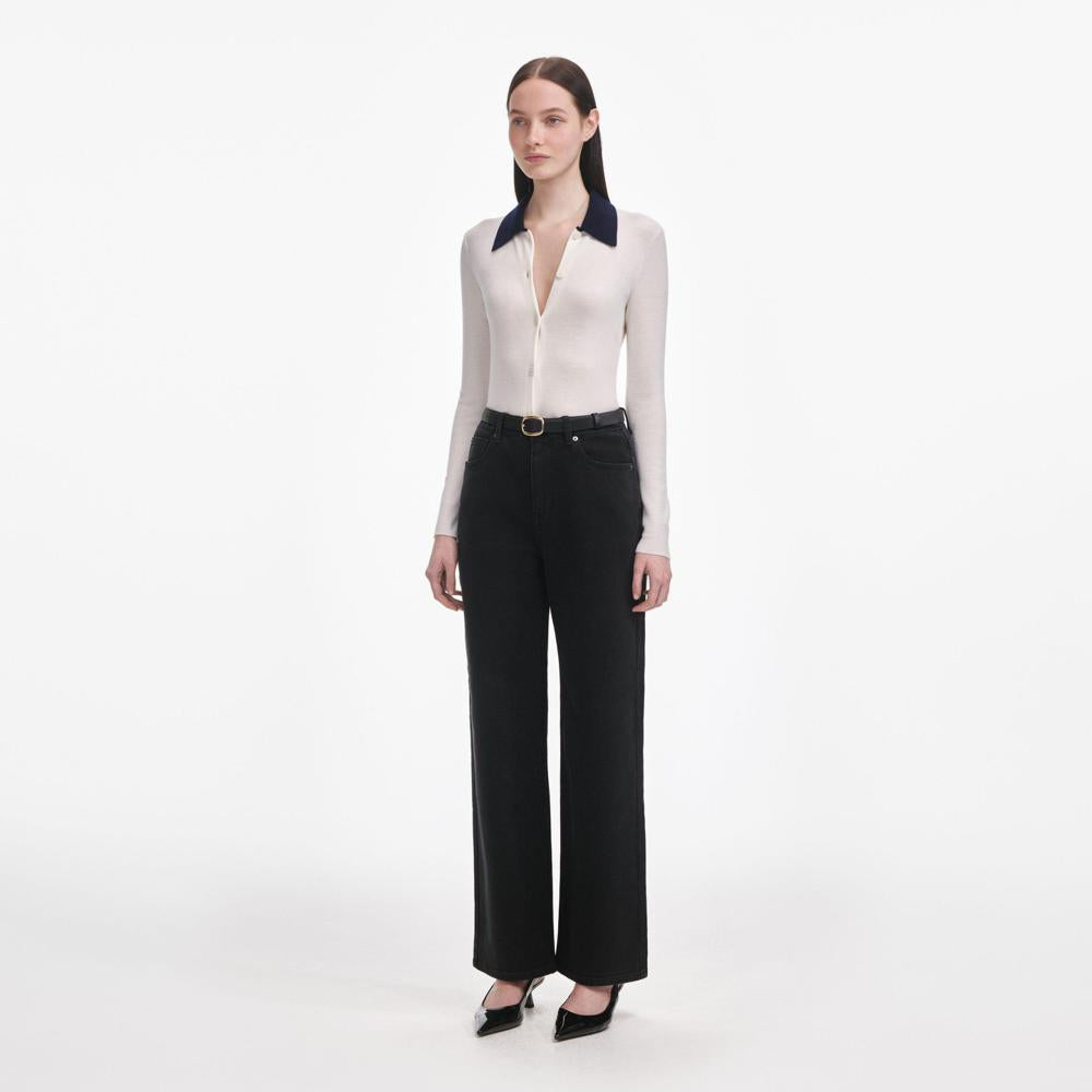 SP VIP PRICE Black Straight Leg Jeans