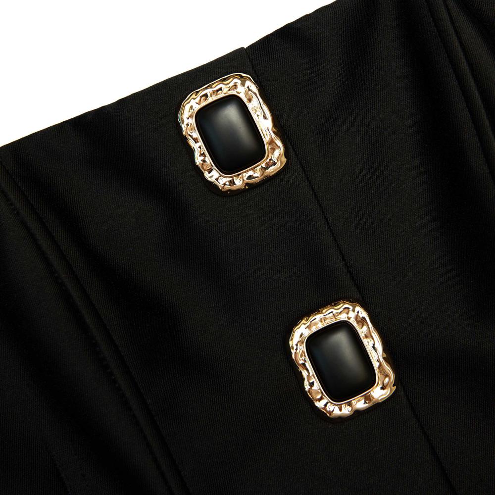 SP VIP PRICE Black Taffeta Bandeau Jumpsuit