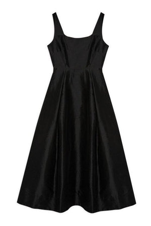 Karen Millen UK SALE Lydia Millen Taffeta Full Skirt Tailored Midi Dress - black