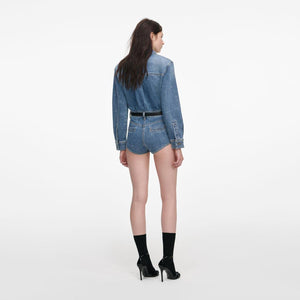 SP VIP PRICE Rhinestone Denim Playsuit