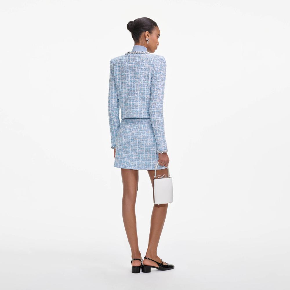 SP VIP PRICE Blue Check Cardigan