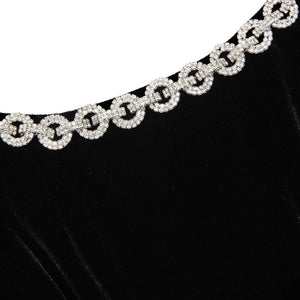SP VIP PRICE Black Velvet Mini Dress