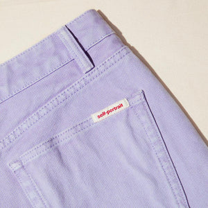 SELF PORTRAIT BLACK FRIDAY SALE Lilac Denim Cargo Jeans