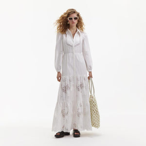 SELF PORTRAIT BLACK FRIDAY SALE White Cotton Maxi Dress