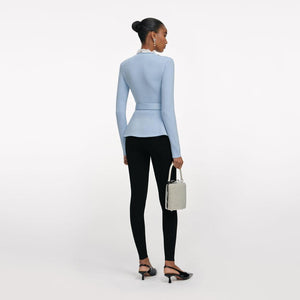 SP VIP PRICE Blue Crystal Trim Cardigan