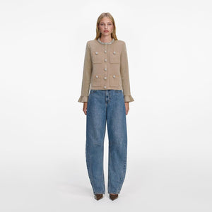 SP VIP PRICE Gold Crystal Trim Cardigan