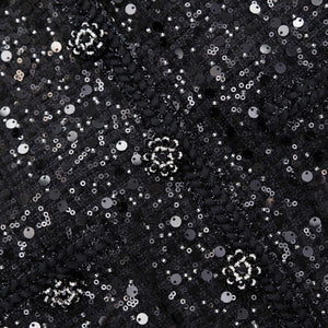 SELF PORTRAIT BLACK FRIDAY SALE Black Sequin Boucle Tailored Midi Dress