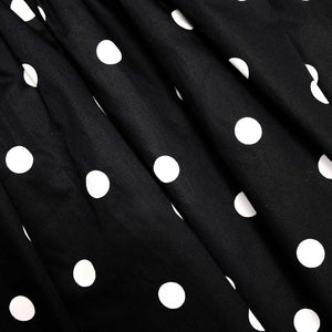 SP VIP PRICE Black Polka Dot Cotton Mini Dress