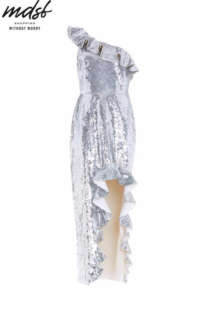 Needle & Thread CHRISTMAS SALE Betty Ankle Gown - silver