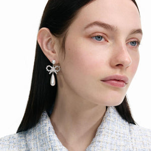 SP VIP PRICE Pearl Bow Droplet Earrings