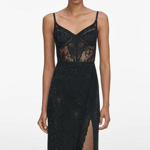 SP VIP PRICE Black Lace Strappy Top