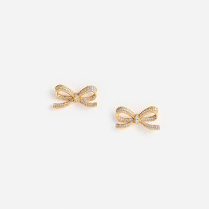 SP VIP PRICE Gold Crystal Bow Earrings