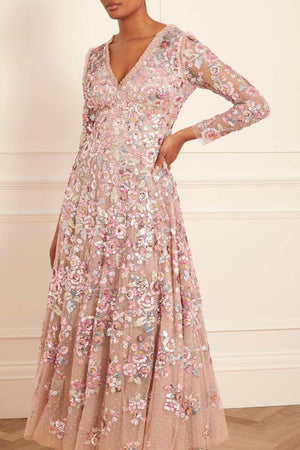 Needle & Thread SPRING/SUMMER Sequin Paradise Long Sleeve Gown