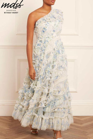Needle & Thread PO and SALE Summer Posy Aaliyah One-Shoulder Gown