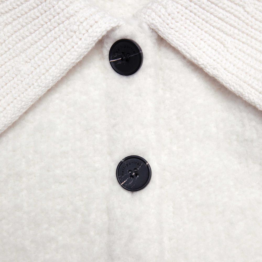 SELF PORTRAIT SS25 VIP PRICE Cream Fluffy Knit Cardigan