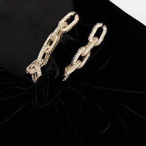 SP VIP PRICE Black Velvet Embellished Mini Dress