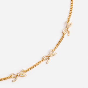 SP VIP PRICE Gold Crystal Bow Necklace