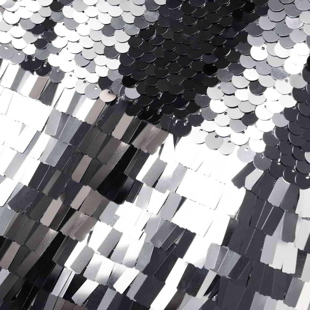 SP VIP PRICE Silver Gradient Sequin Midi Dress