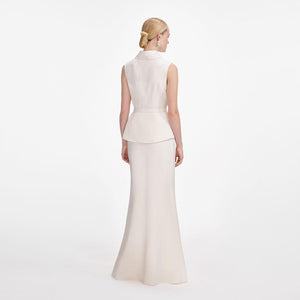 SP VIP PRICE Cream Linen Maxi Dress