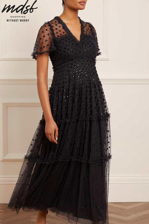 Needle & Thread CHRISTMAS SALE Thea Gown - black