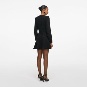 SP VIP PRICE Black Sequin Knit Mini Dress