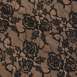 SP VIP PRICE Black Floral Lace Midi Skirt