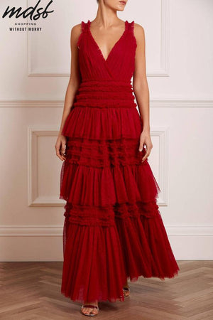 Needle & Thread CHRISTMAS SALE Candice Gown - red