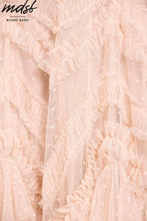 Needle & Thread PO and SALE Elia Long Sleeve Gown - beige