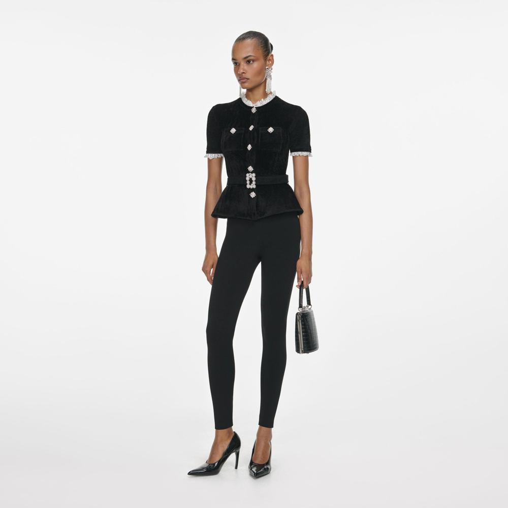 SP VIP PRICE Black Chenille Knit Top