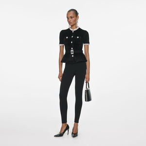 SP VIP PRICE Black Chenille Knit Top