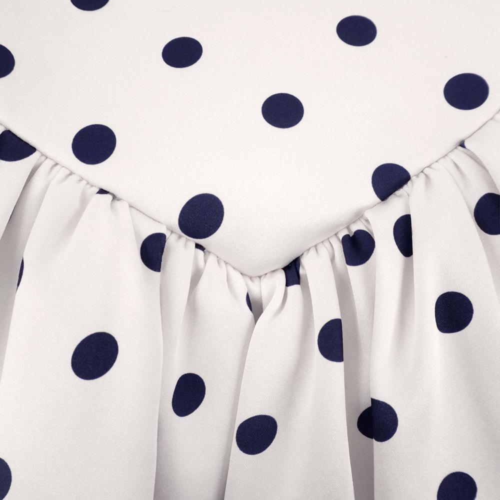 SELF PORTRAIT SS25 VIP PRICE Cream Polka Dot Satin Mini Dress