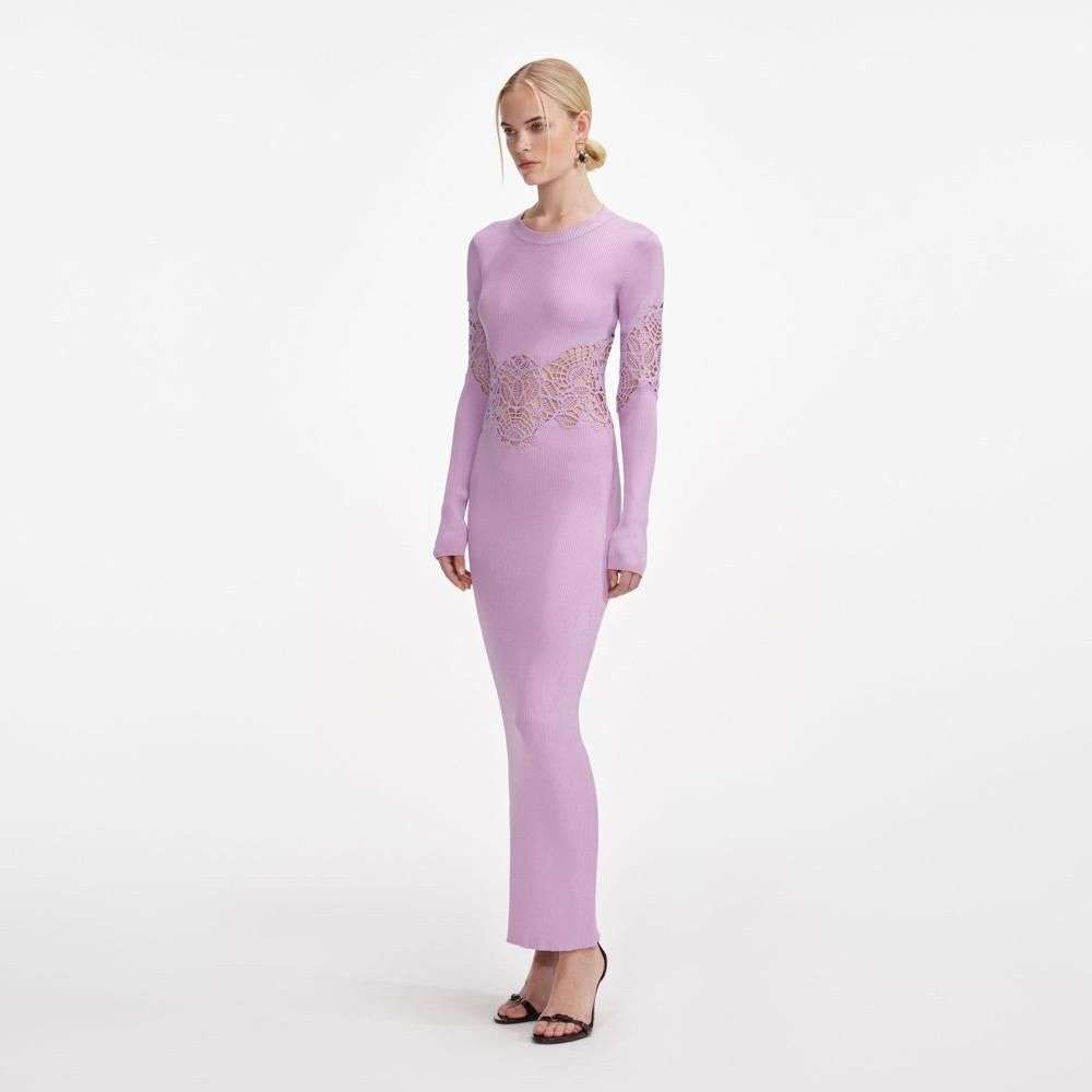 SP VIP PRICE Pink Viscose Knit Cut Out Maxi Dress