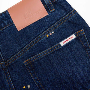 SP VIP PRICE Blue Embellished Wide Leg Jeans