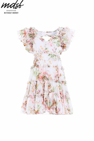 Needle & Thread SUMMER SALE Paradise Garden Cotton Backless Micro Mini Dress - multi
