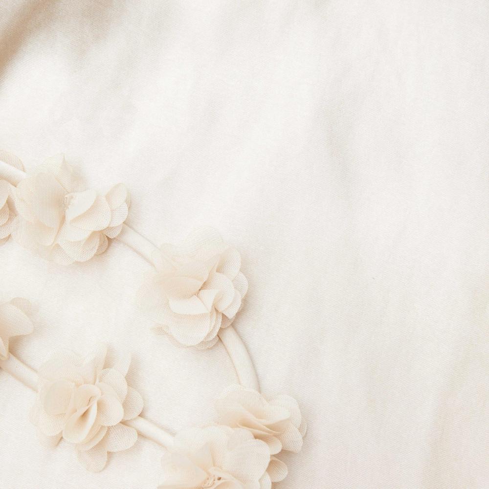 SP VIP PRICE Champagne Satin Flower Maxi Dress