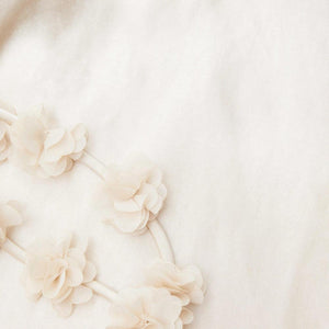 SP VIP PRICE Champagne Satin Flower Maxi Dress