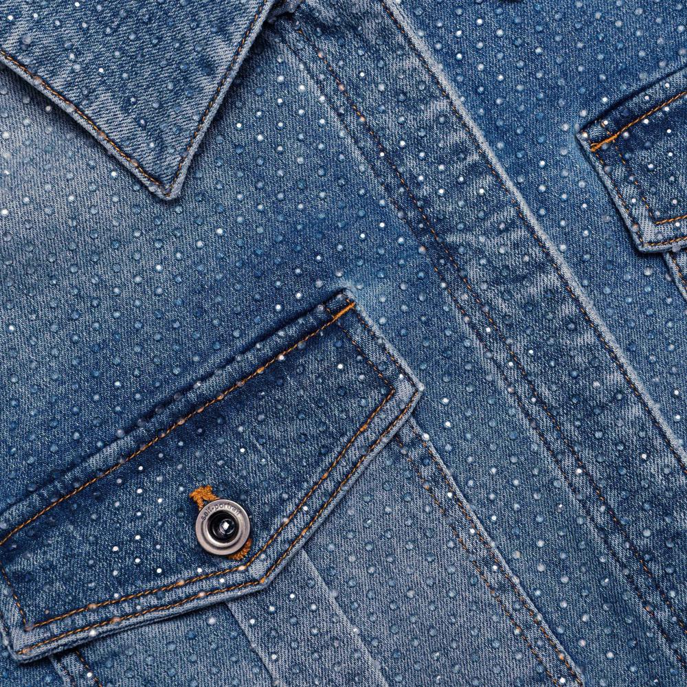 SP VIP PRICE Rhinestone Denim Playsuit