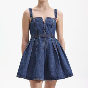 SELF PORTRAIT BLACK FRIDAY SALE Denim Embellished Mini Dress