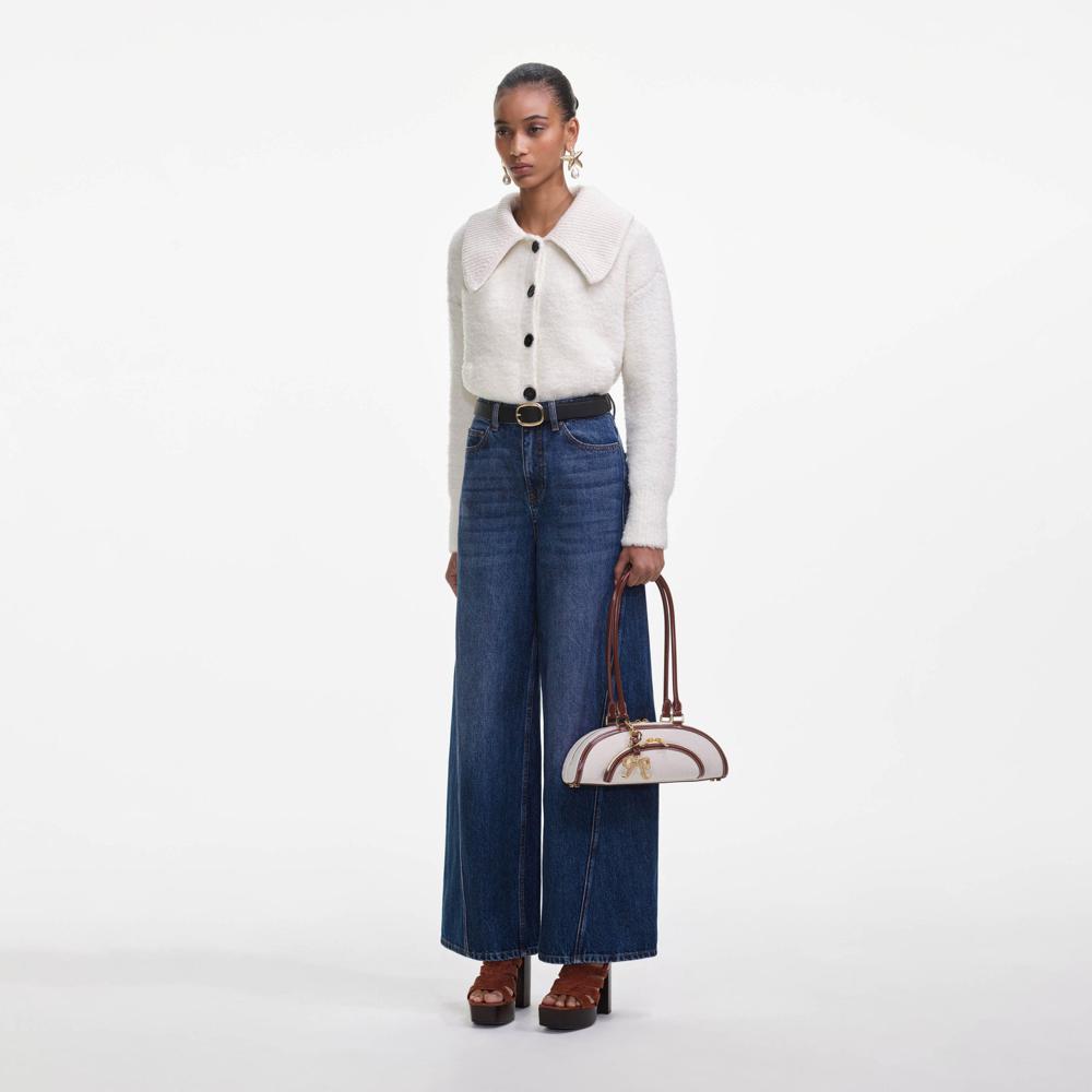 SELF PORTRAIT SS25 VIP PRICE Cream Fluffy Knit Cardigan