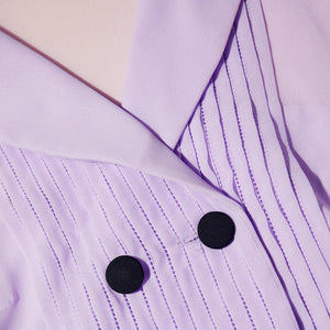 SELF PORTRAIT BLACK FRIDAY SALE Lilac Chiffon Pleated Collar Midi Dress