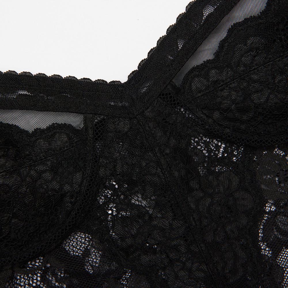 SP VIP PRICE Black Lace Strappy Top