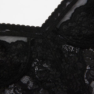 SP VIP PRICE Black Lace Strappy Top