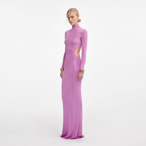 SP VIP PRICE Pink Viscose Knit Maxi Dress