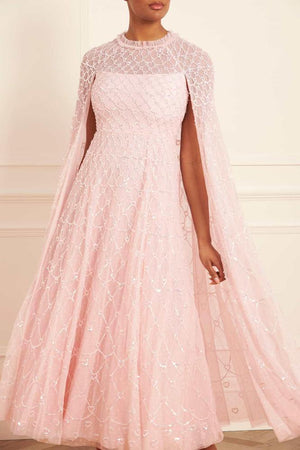 Needle & Thread CYBER SALE Heart Lattice Ankle Gown - pink