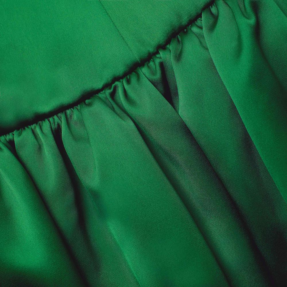 SELF PORTRAIT SS24 Green Satin Bandeau Maxi Dress