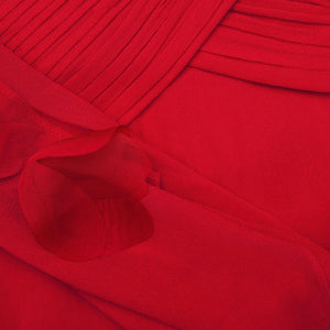 SP VIP PRICE Red Georgette Flower Maxi Dress