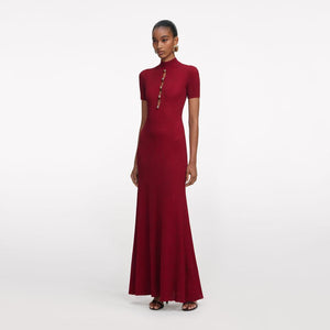 SP VIP PRICE Red Lurex Knit Maxi Dress