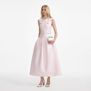 SP VIP PRICE Pink Taffeta Midi Dress