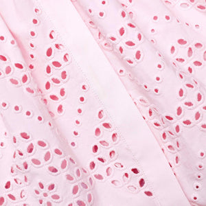 SP VIP PRICE Pink Cotton Broderie Mini Dress